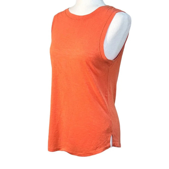 Athleta Tops - ATHLETA Vibrant Orange Side Vent Tank Top - small